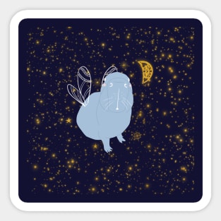 Curious Stellar Capybara Sticker